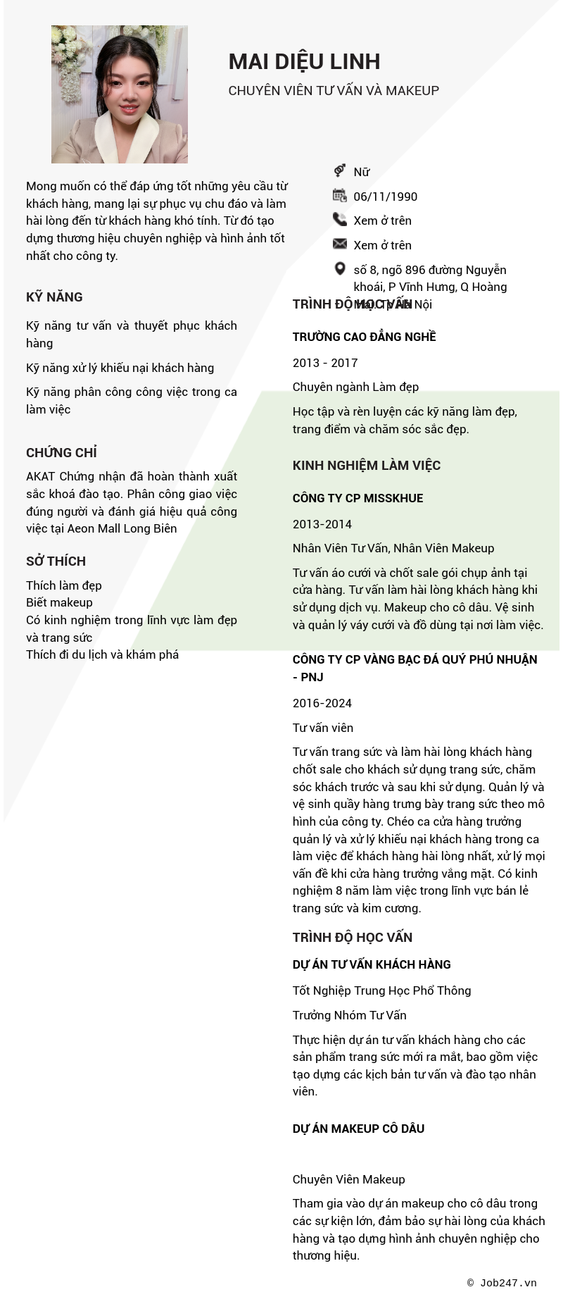 CV ứng viên