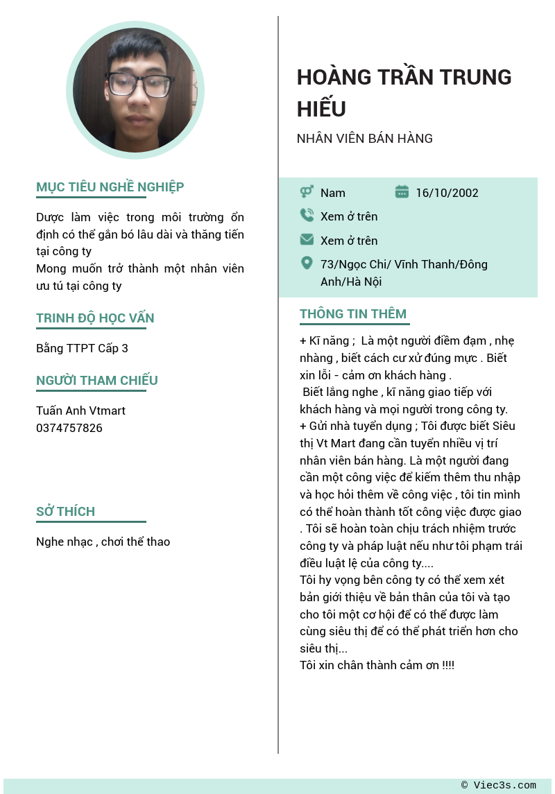CV ứng viên