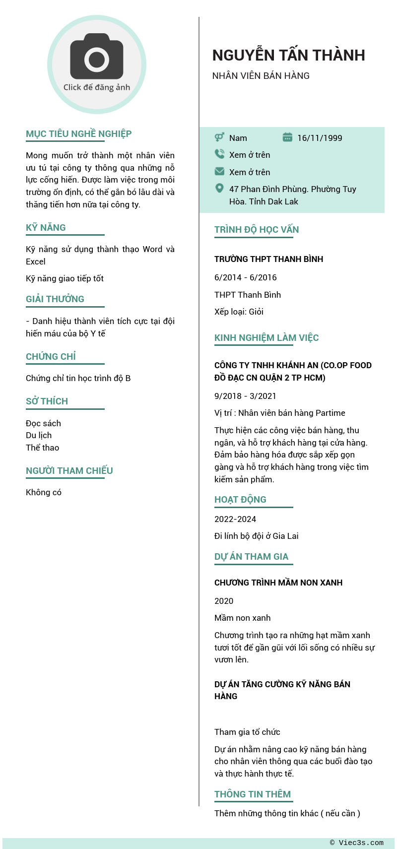 CV ứng viên
