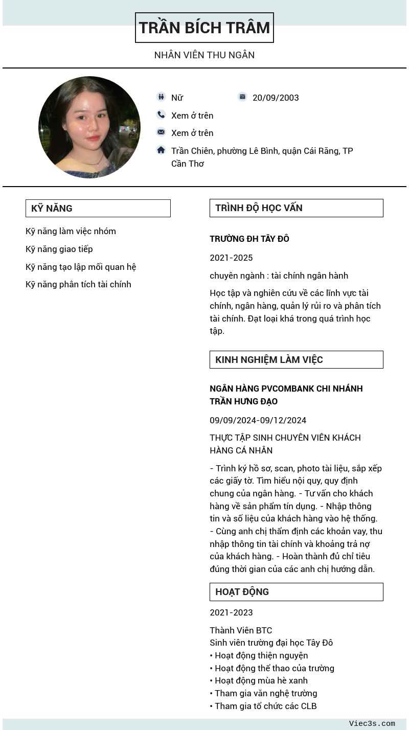 CV ứng viên