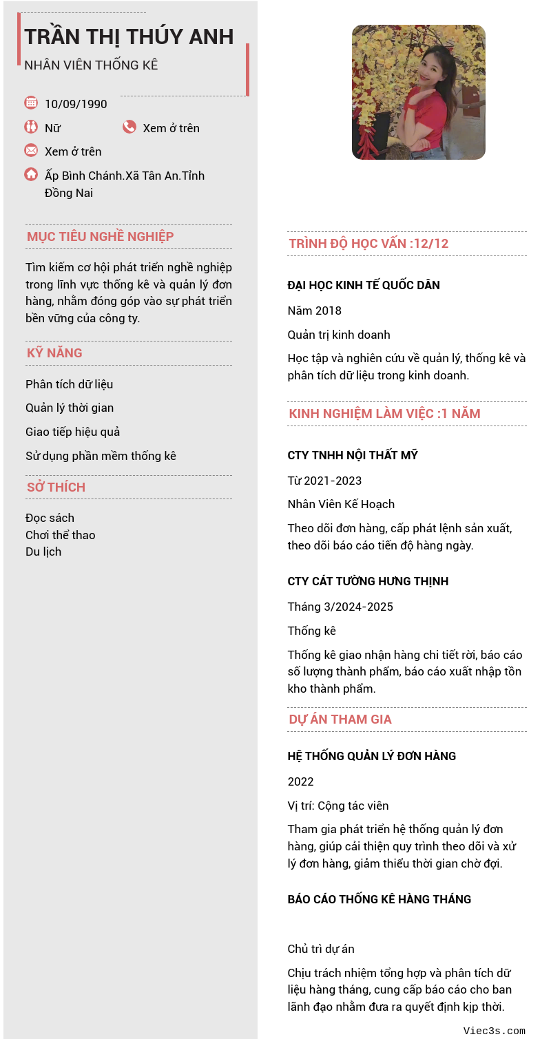 CV ứng viên