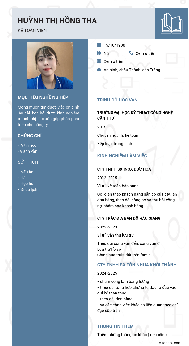 CV ứng viên