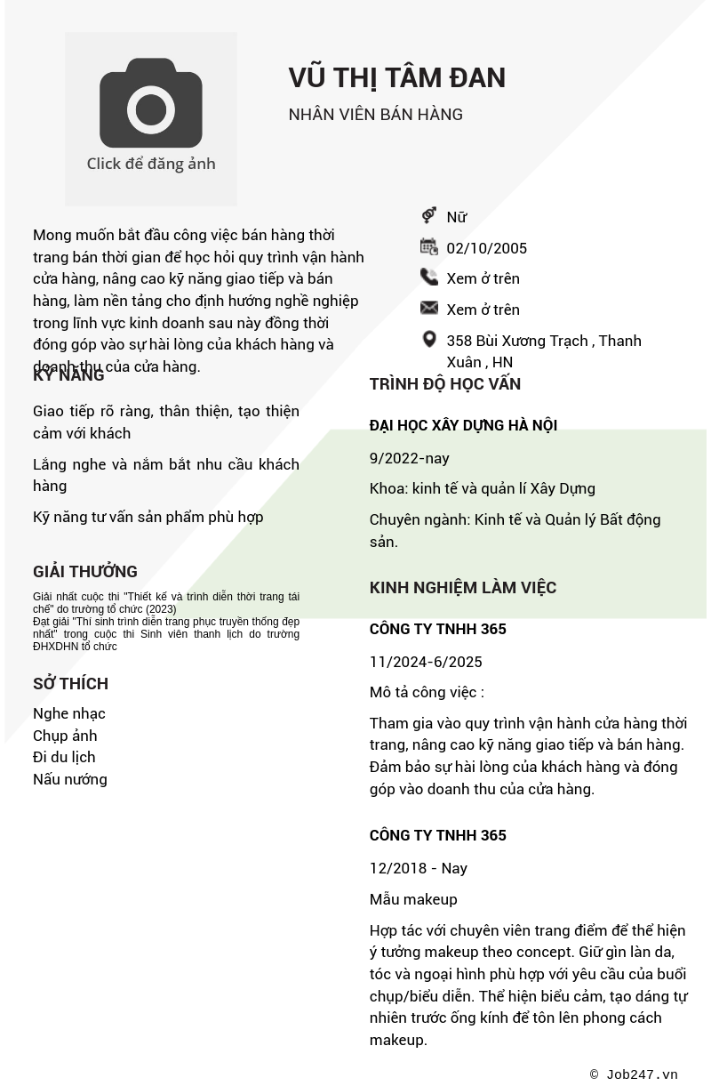 CV ứng viên
