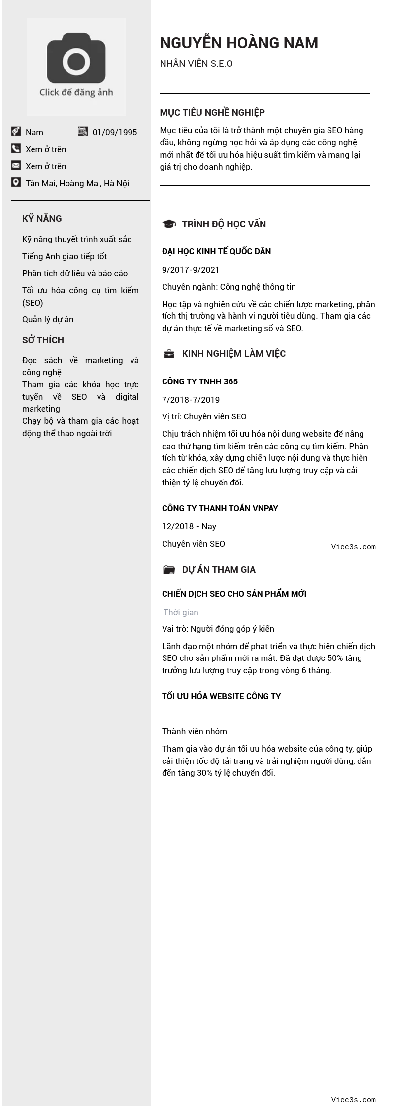 CV ứng viên
