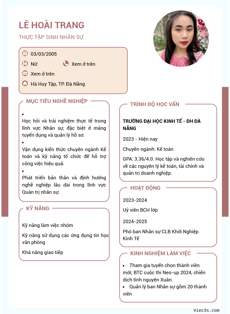 CV ứng viên