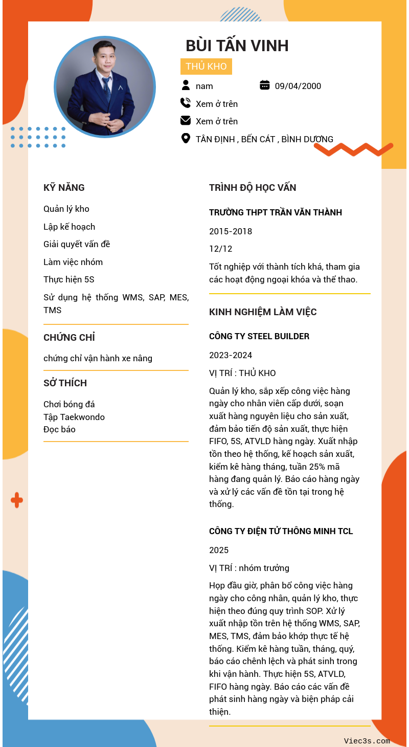 CV ứng viên