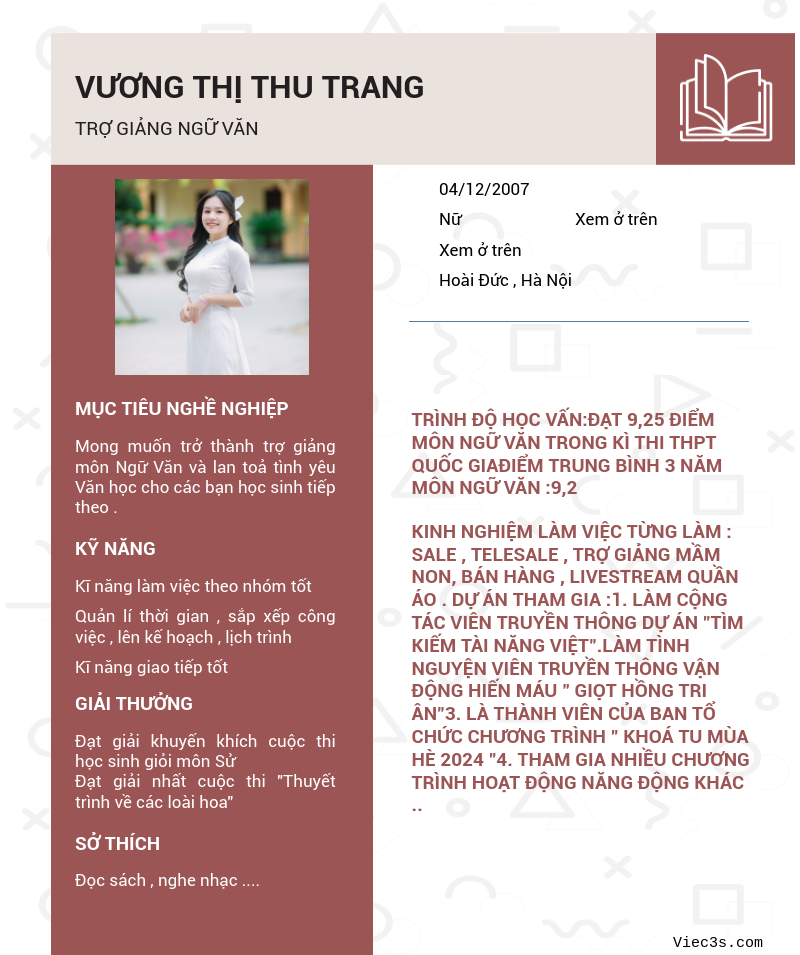 CV ứng viên