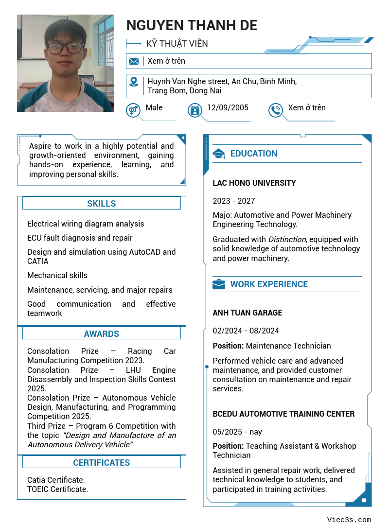 CV ứng viên