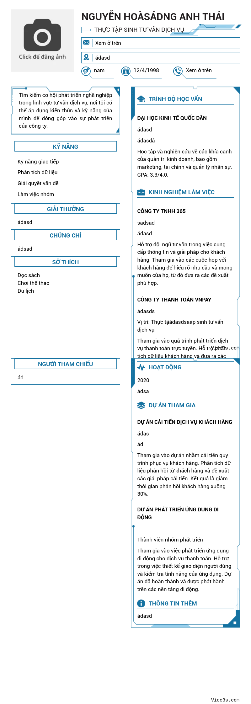 CV ứng viên