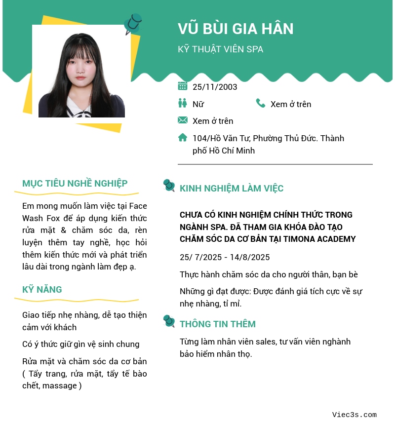CV ứng viên