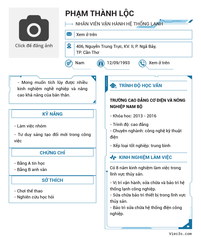 CV ứng viên