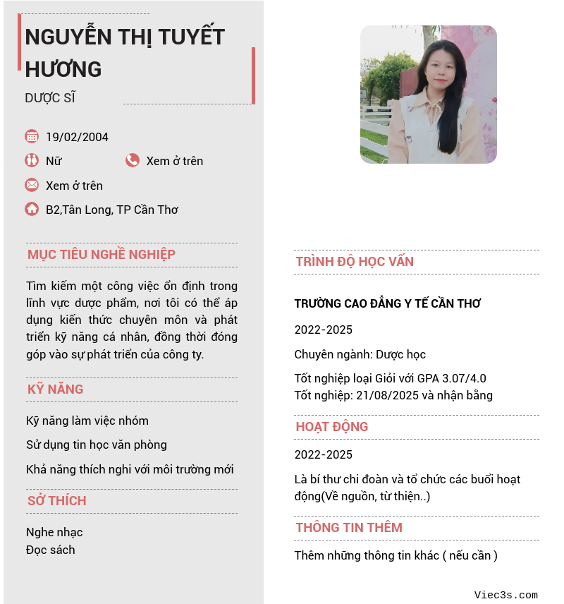 CV ứng viên