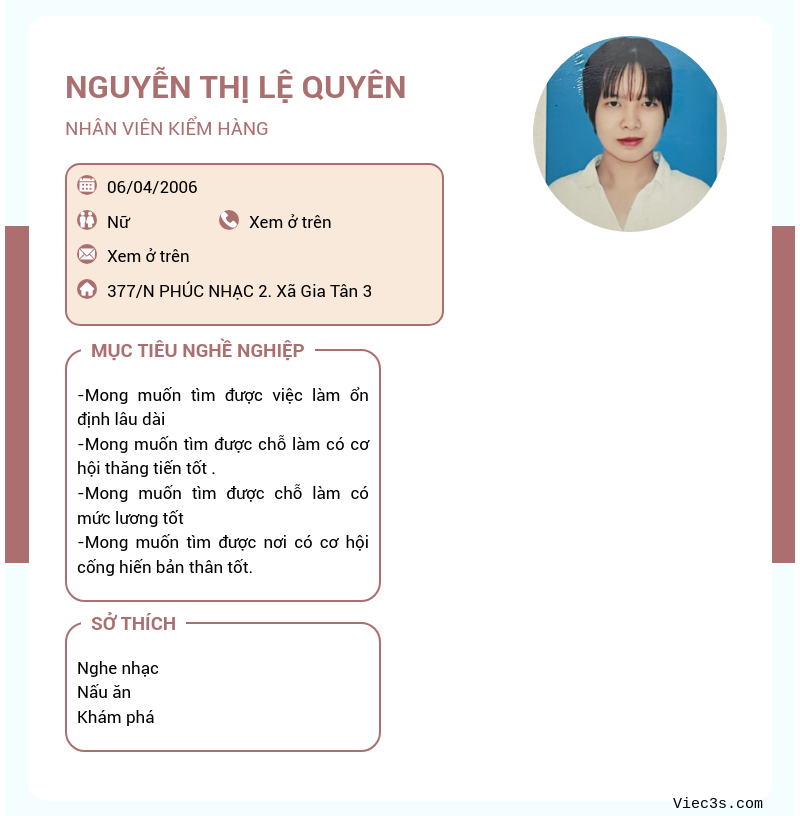 CV ứng viên