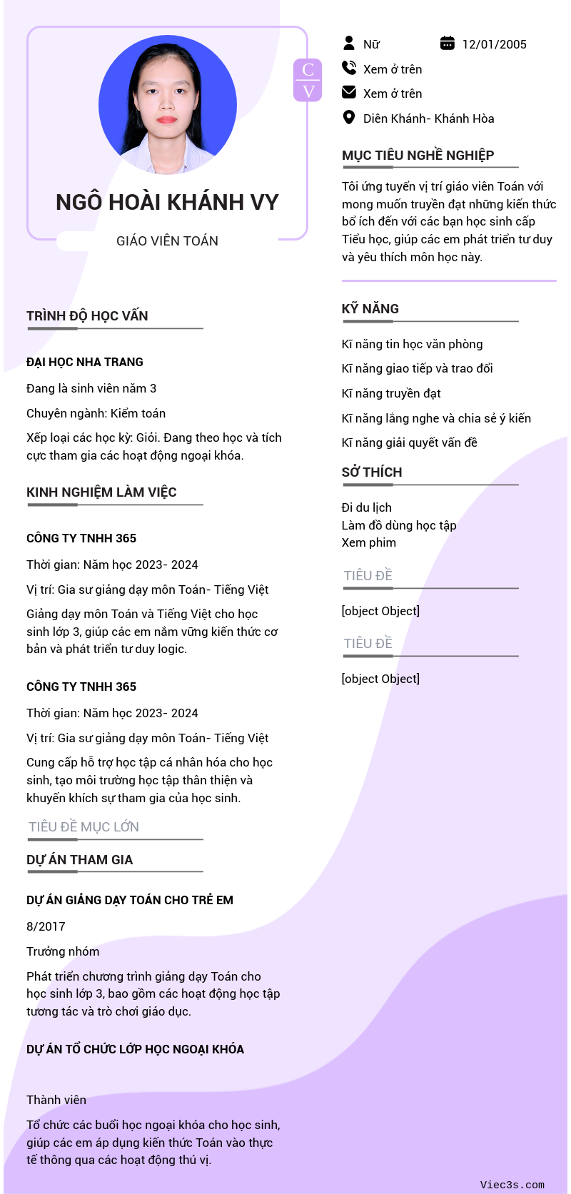 CV ứng viên