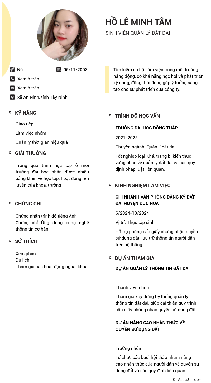 CV ứng viên