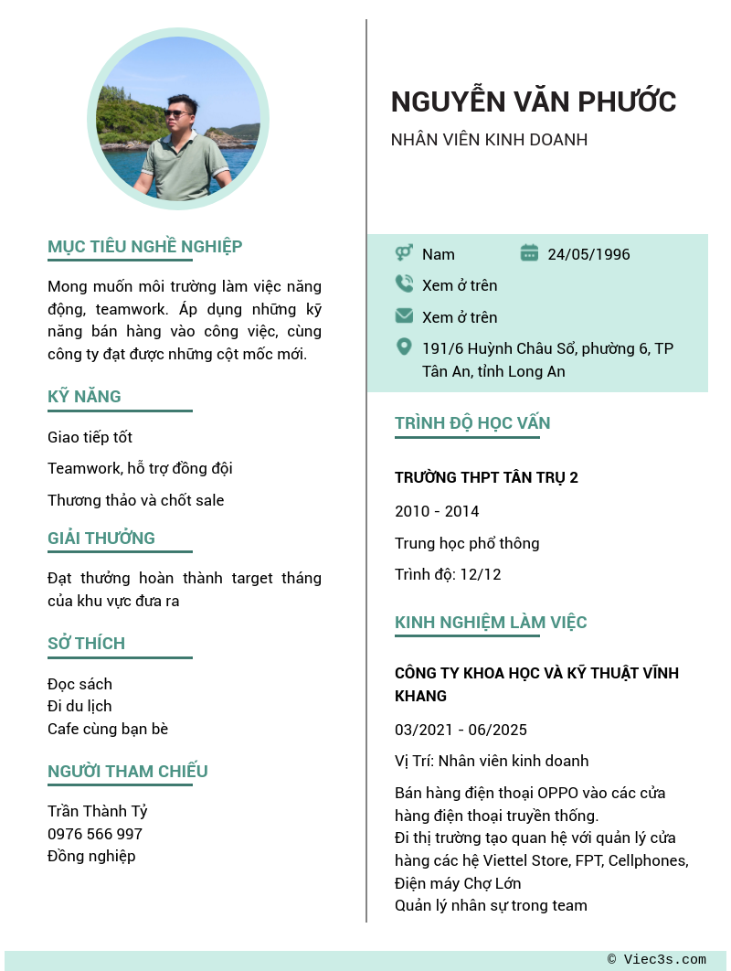 CV ứng viên