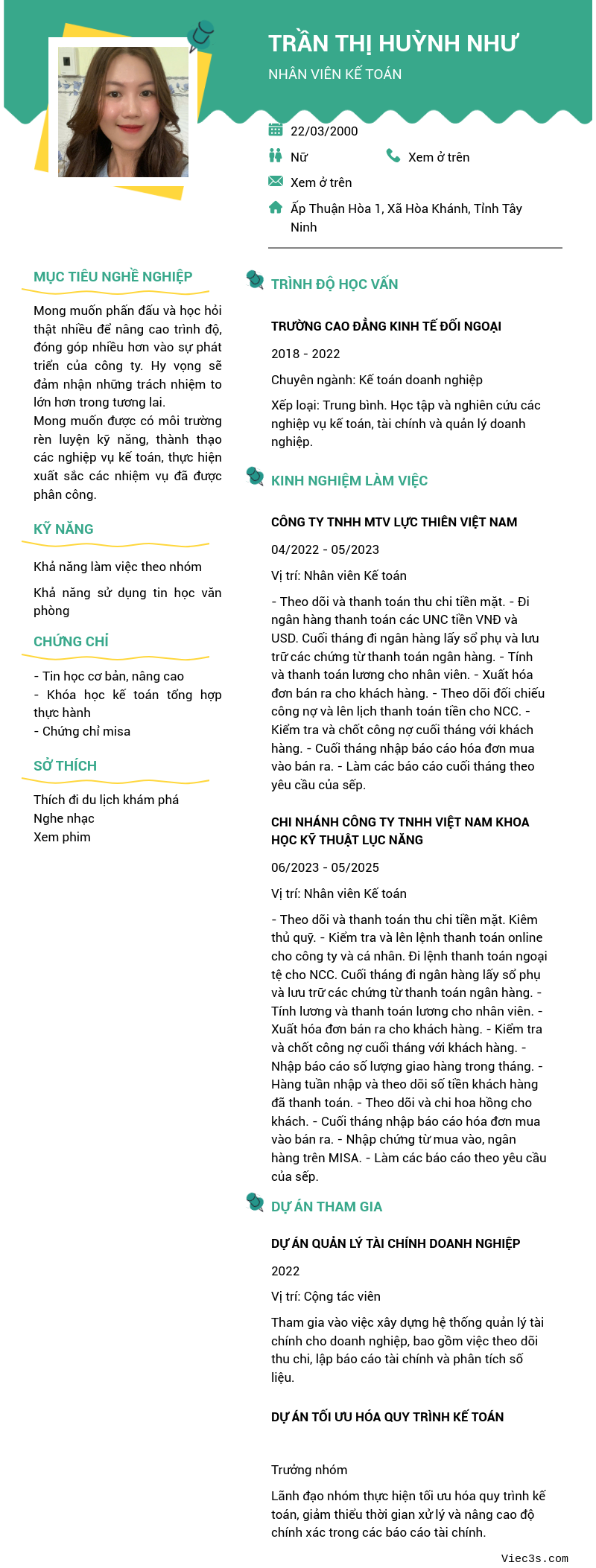 CV ứng viên