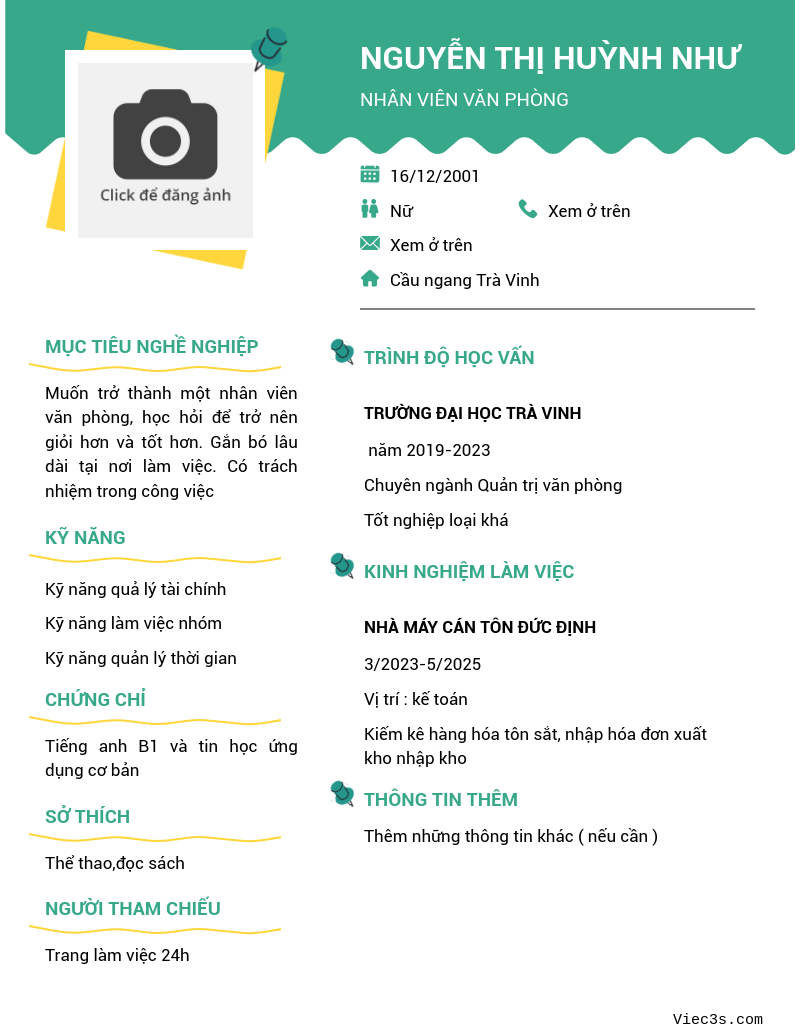 CV ứng viên