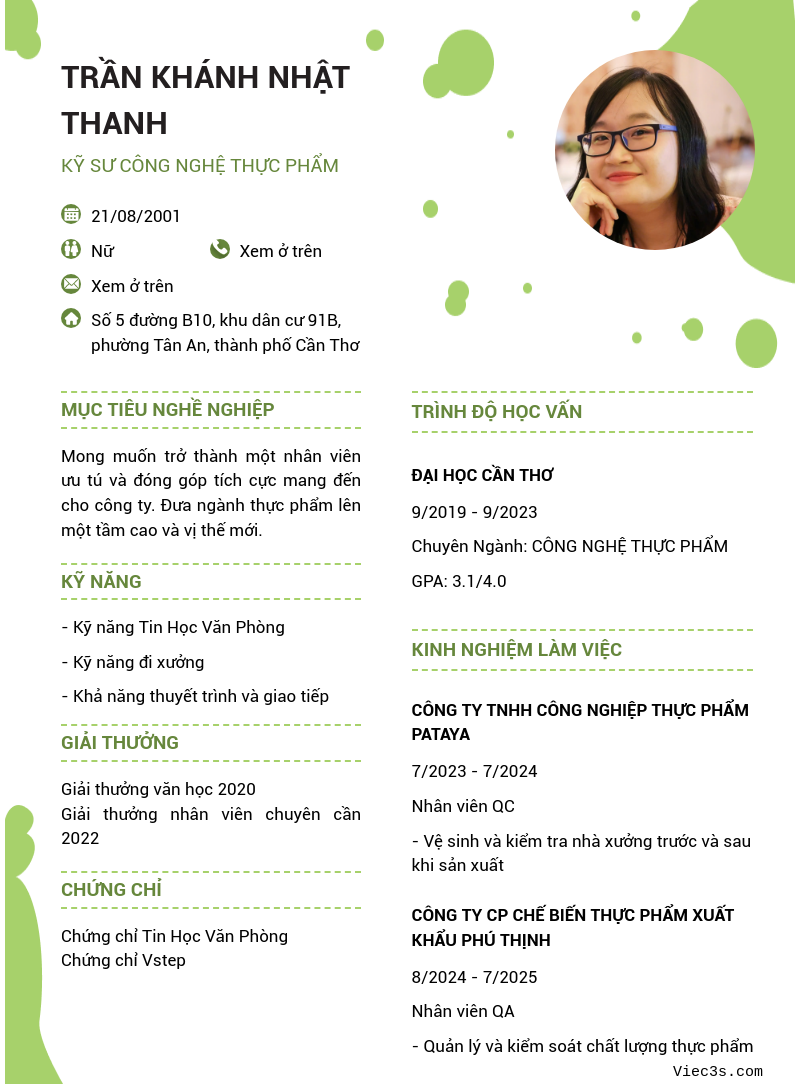 CV ứng viên