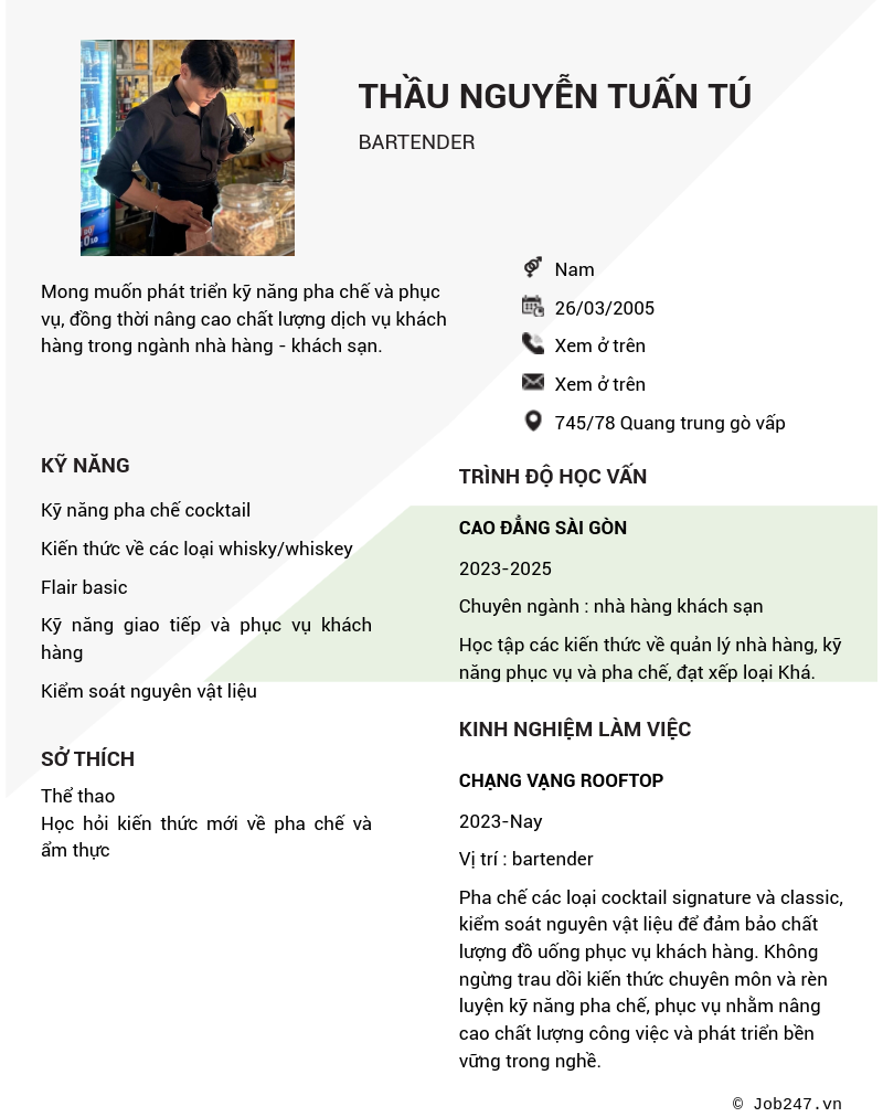 CV ứng viên