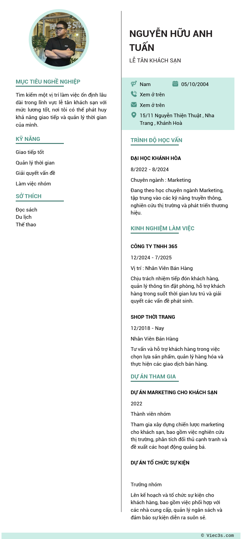 CV ứng viên