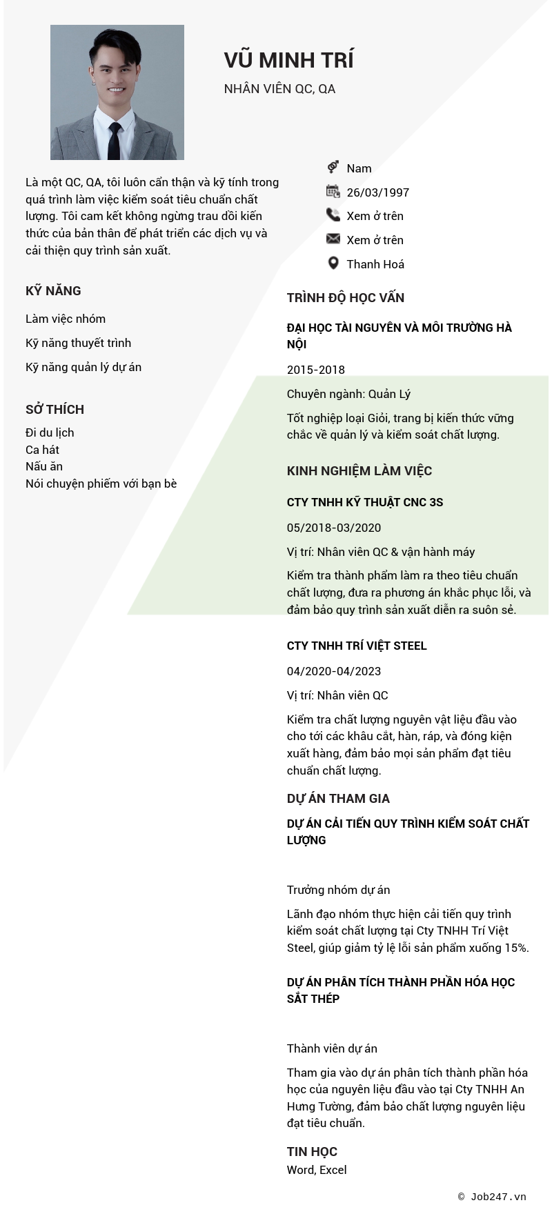 CV ứng viên