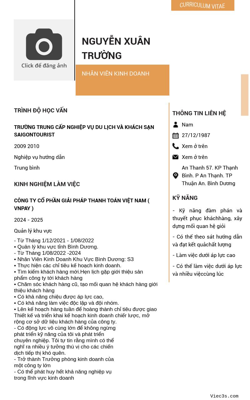 CV ứng viên