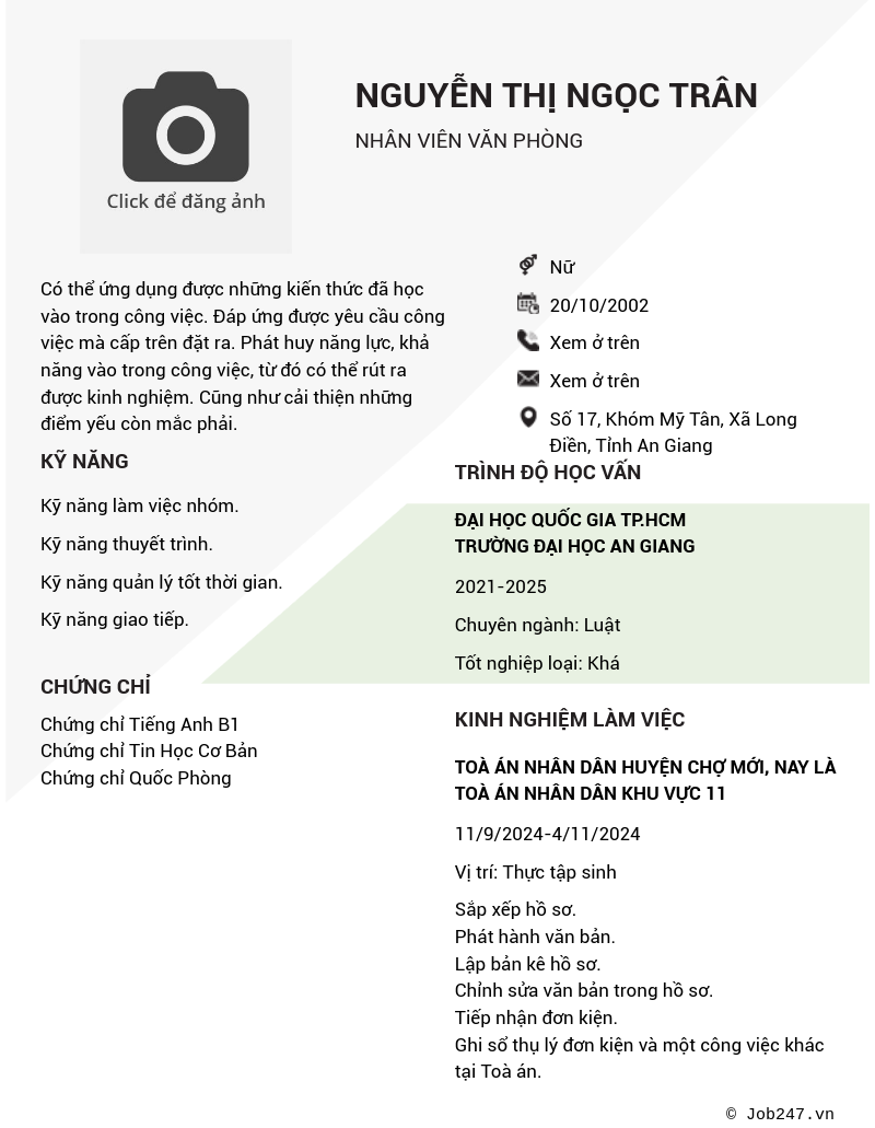 CV ứng viên