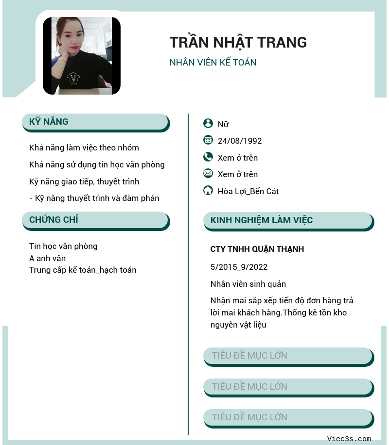 CV ứng viên