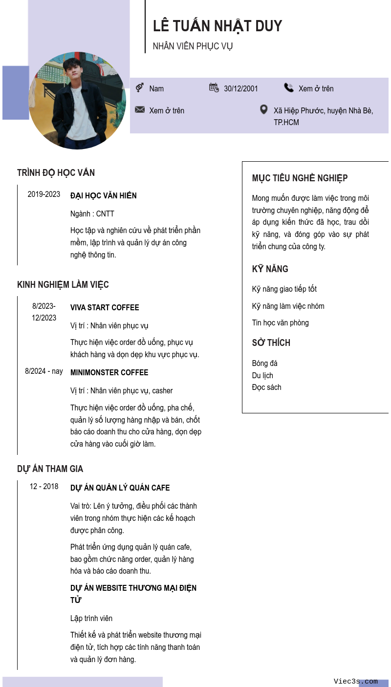 CV ứng viên