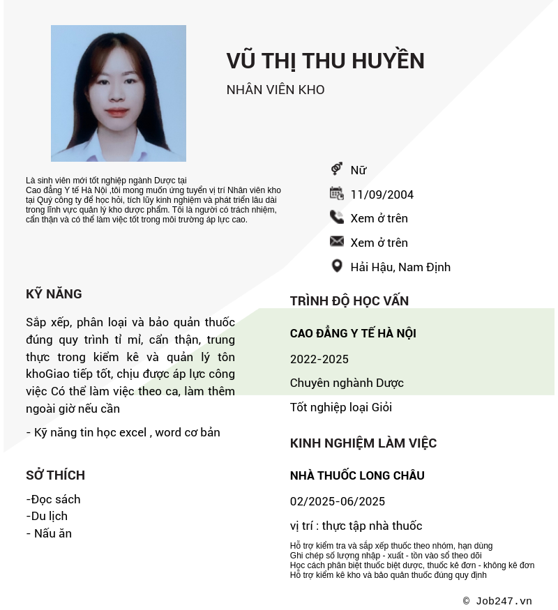 CV ứng viên