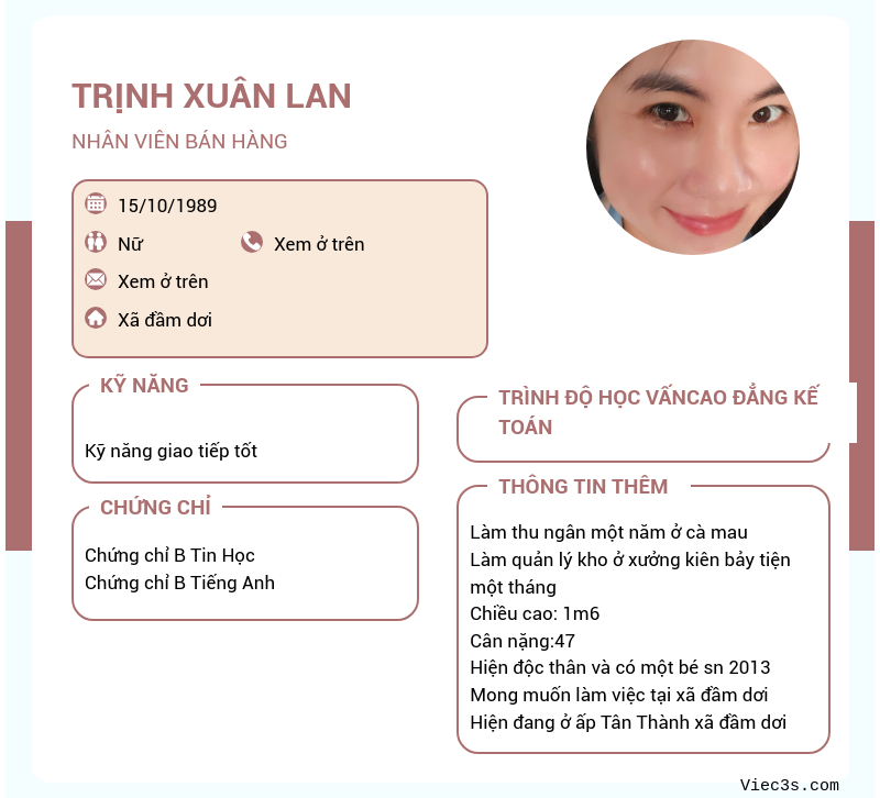 CV ứng viên