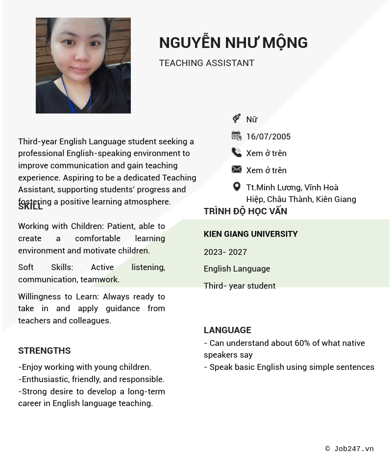 CV ứng viên