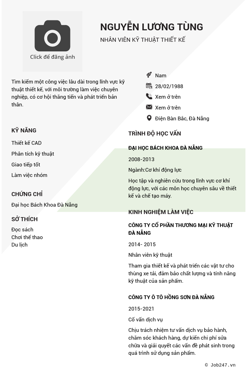CV ứng viên