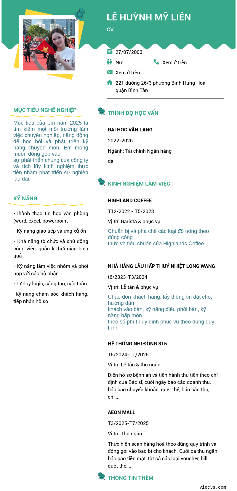 CV ứng viên