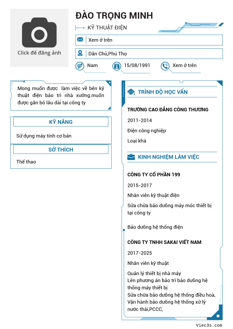 CV ứng viên