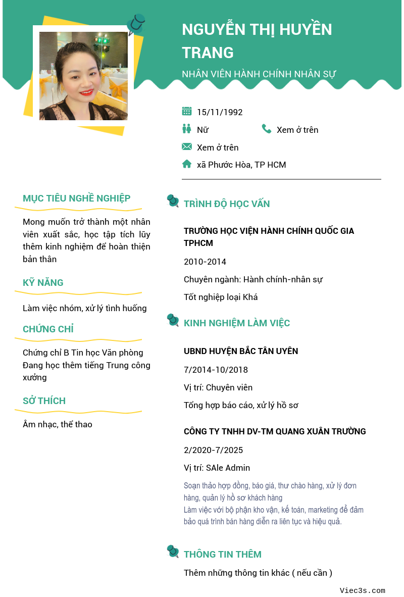 CV ứng viên