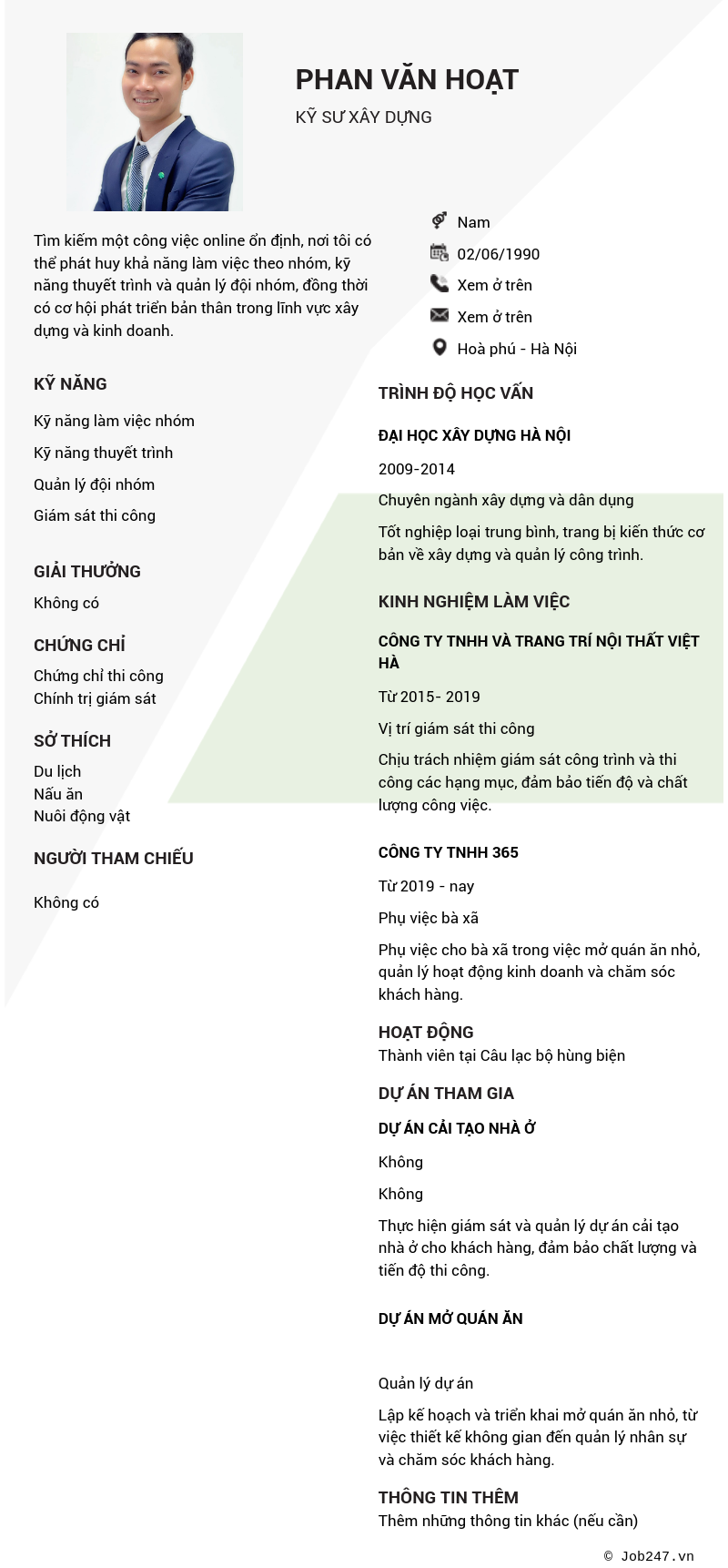CV ứng viên