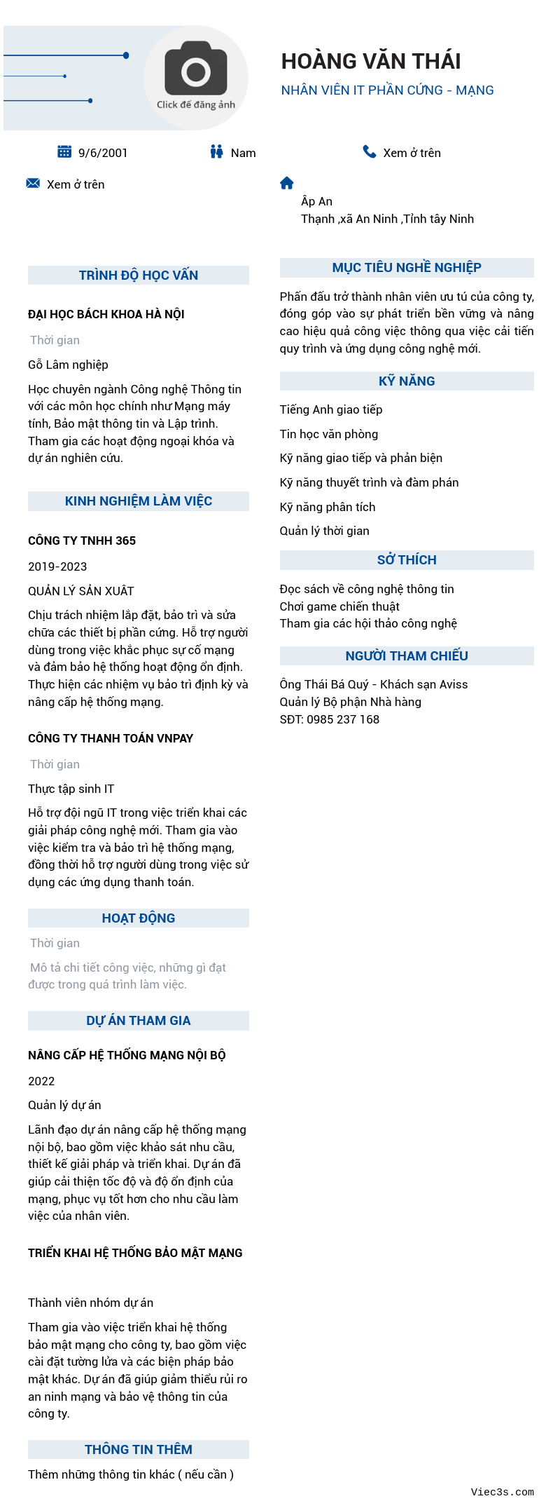 CV ứng viên