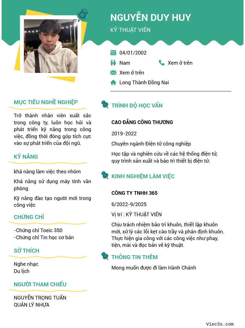 CV ứng viên