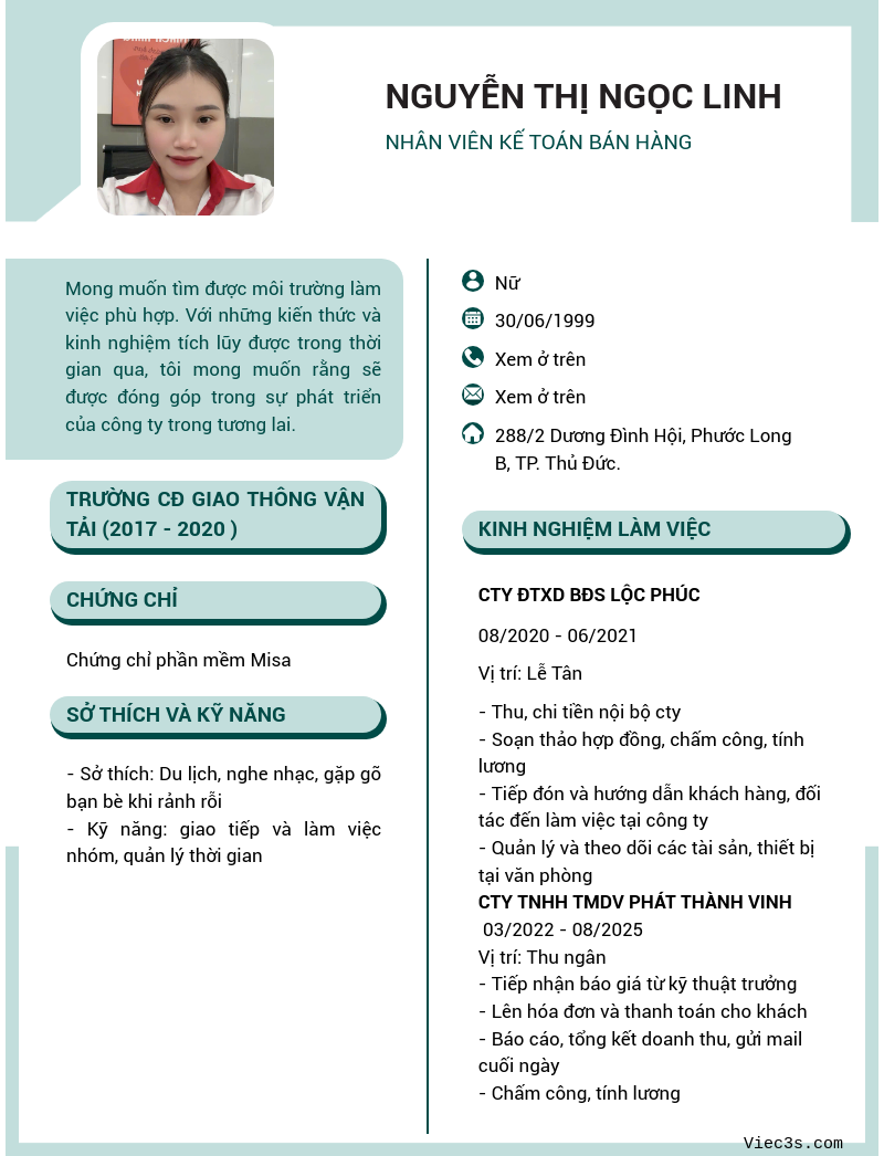 CV ứng viên