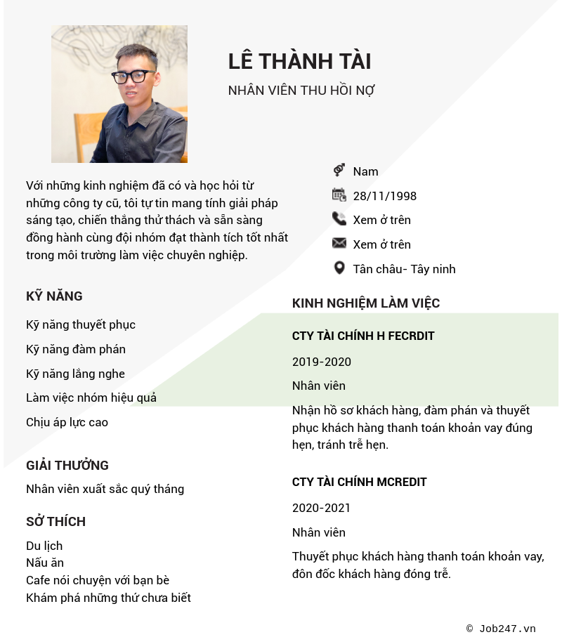 CV ứng viên