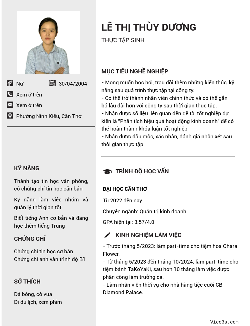 CV ứng viên