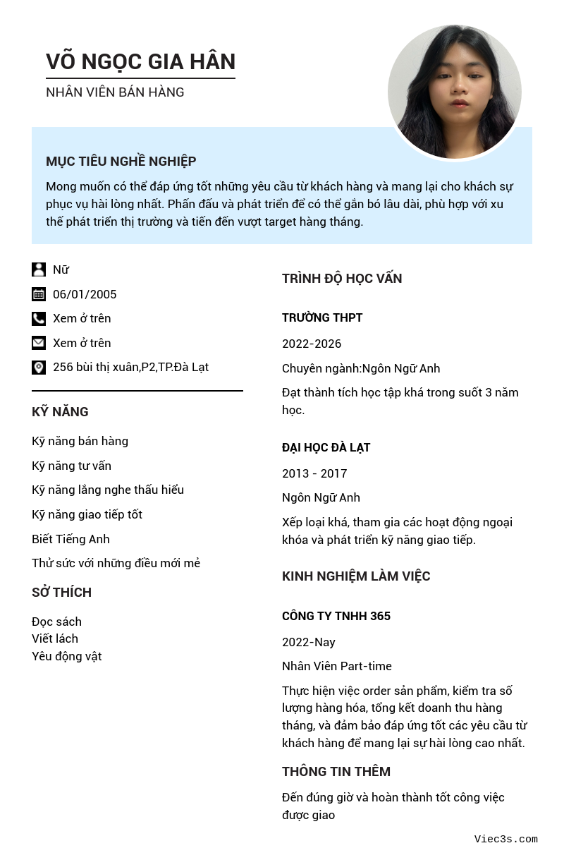 CV ứng viên