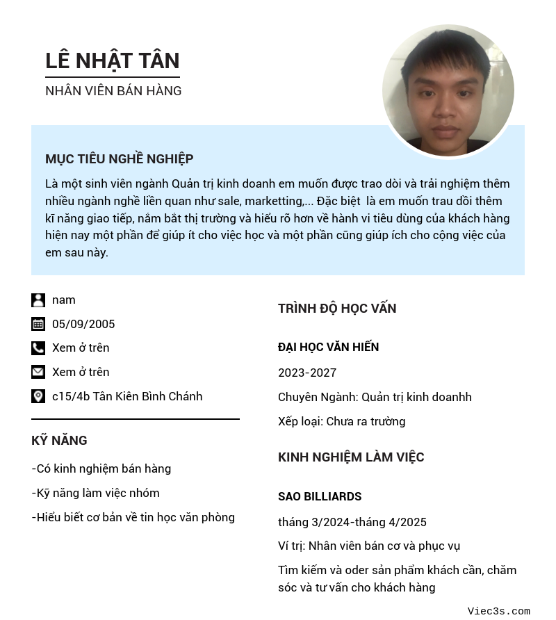 CV ứng viên