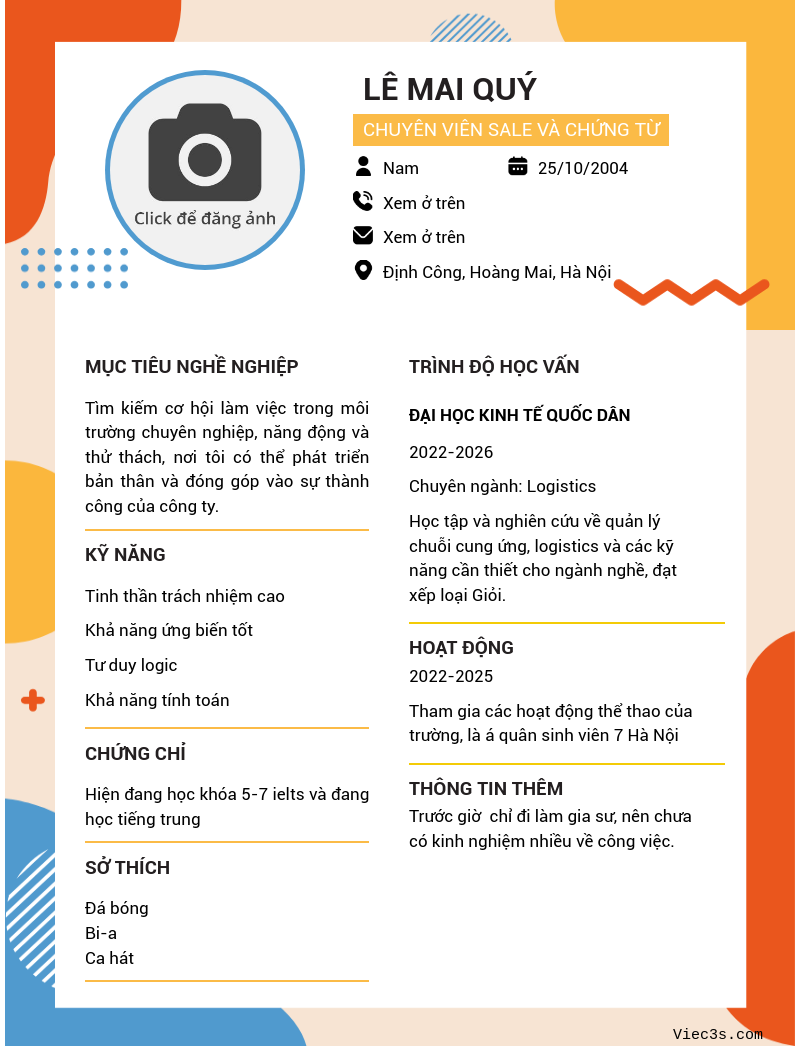 CV ứng viên
