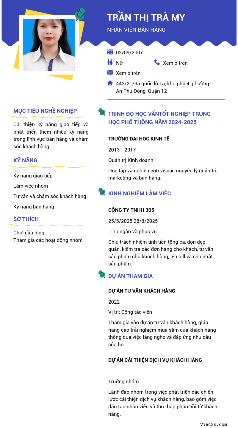 CV ứng viên