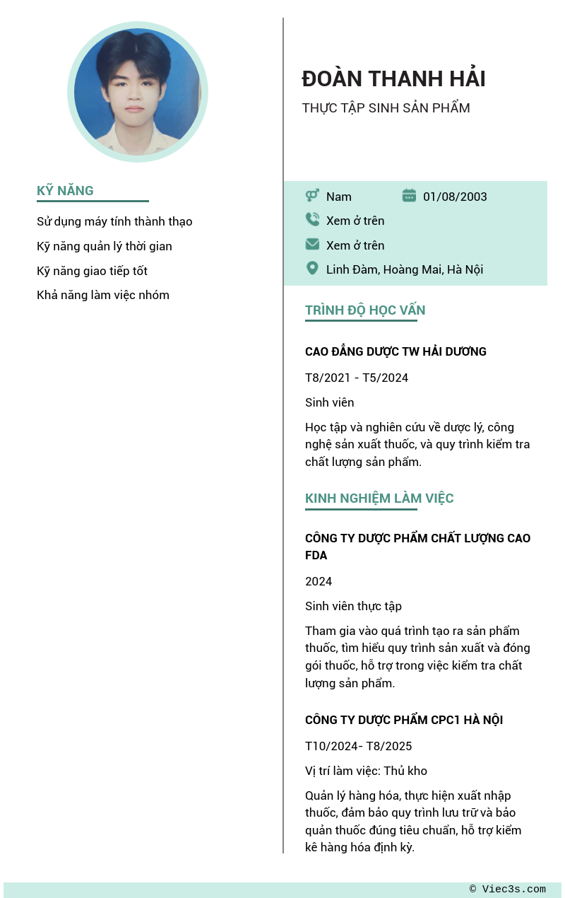 CV ứng viên