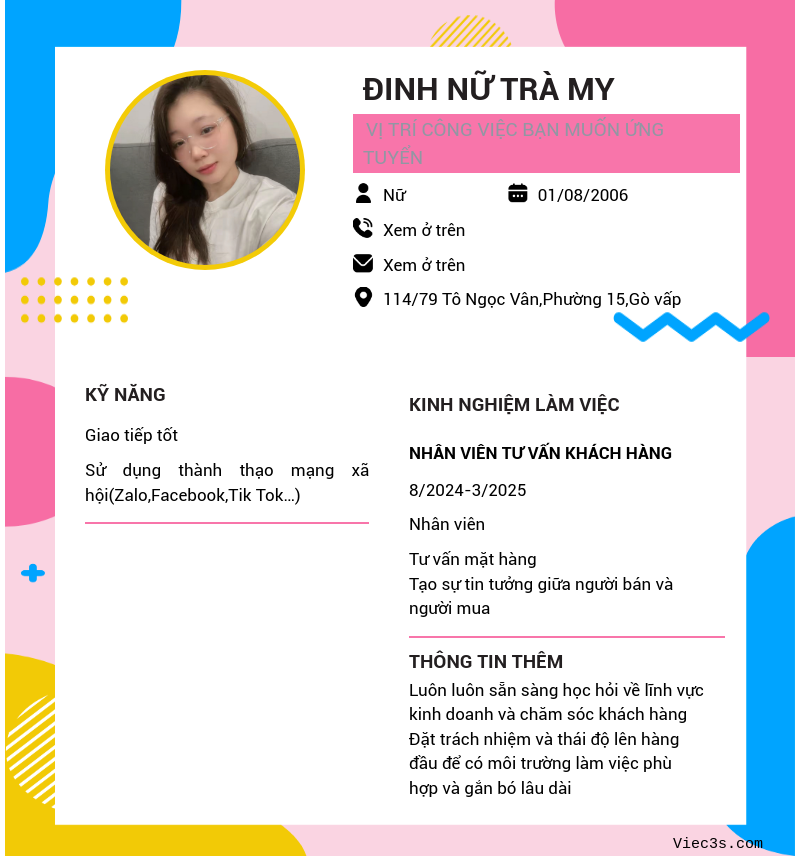 CV ứng viên