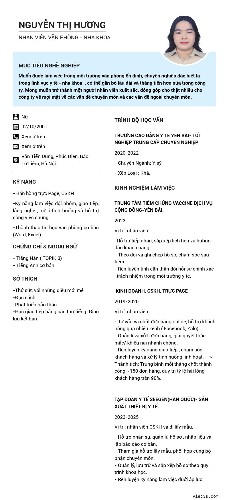 CV ứng viên